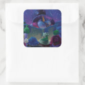 Wintertime Reading Quadratischer Aufkleber (Tasche)