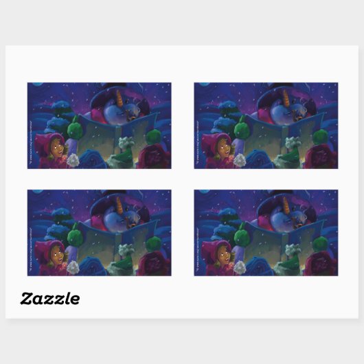 Wintertime Reading Rechteckiger Aufkleber (Blatt)