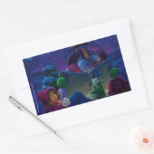 Wintertime Reading Rechteckiger Aufkleber (Umschlag)