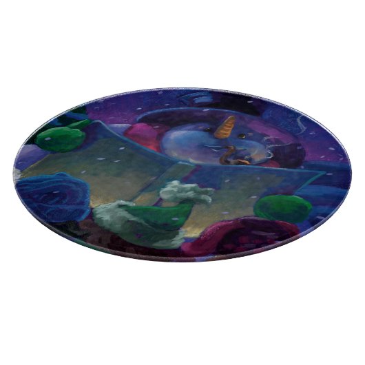 Wintertime Reading Schneidebrett (Ecke)