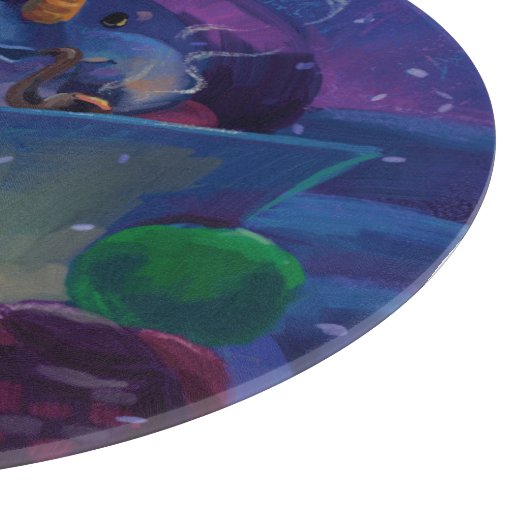 Wintertime Reading Schneidebrett (Ecke)