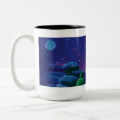 Wintertime Reading Zweifarbige Tasse (Links)