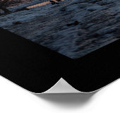 Wintertime River Sunset Poster (Ecke)