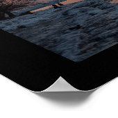 Wintertime River Sunset Poster (Ecke)