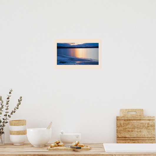 Wintertime River Sunset Poster (Küche)