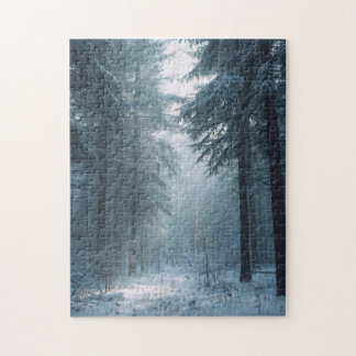 Wintertime Scene in the Forest Puzzle