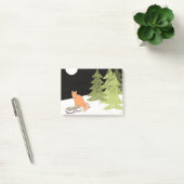 Wintertime- Sledding Fox - Illustration Post-it Klebezettel (Büro)