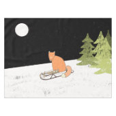 Wintertime- Sledding Fox - Illustration Tischdecke (Vorderseite (Horizontal))