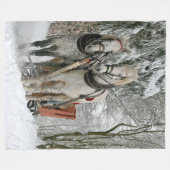 Wintertime Sleigh Ride Fleecedecke (Vorderseite (Horizontal))