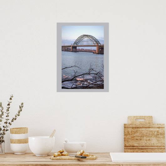 Wintertime Tacony-Palmyra Bridge Poster (Küche)