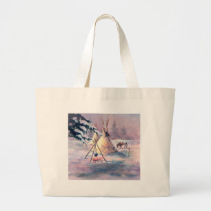 WINTERTIPIfeuer u. APPALOOSA durch SHARON SHARPE Jumbo Stoffbeutel