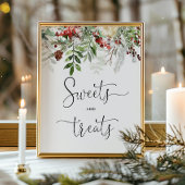 Wintertisch für Süßigkeiten und Leckereien Poster