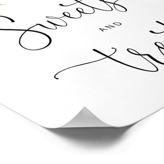 Wintertisch für Süßigkeiten und Leckereien Poster (Ecke)