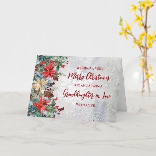 Wintertochter im Blume Jura Weihnachten Karte (Gelbe Blume)