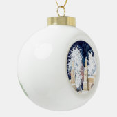 Wintertor bei Nacht (Skizze) Keramik Kugel-Ornament (Links)