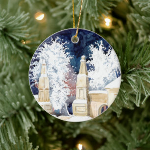 Wintertor bei Nacht (Skizze) Keramikornament