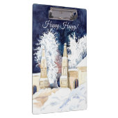 Wintertor in der nächtlichen Wasserfarbe Klemmbrett (Rechts)