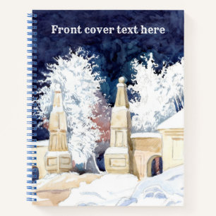 Wintertor nachts notizbuch