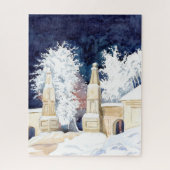 Wintertor nachts puzzle (Vertikal)