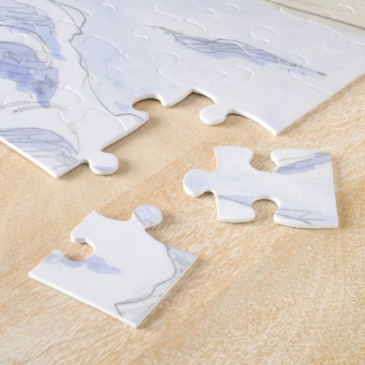 Wintertor nachts puzzle (Seite)