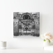 Wintertor Quadratische Wanduhr (Zuhause)