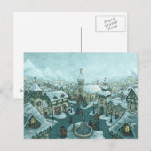wintertown holiday postcard basic feiertagspostkarte (Vorne/Hinten)
