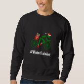 Wintertrainings-Sondertext Weihnachten Radfahrer Sweatshirt (Vorderseite)