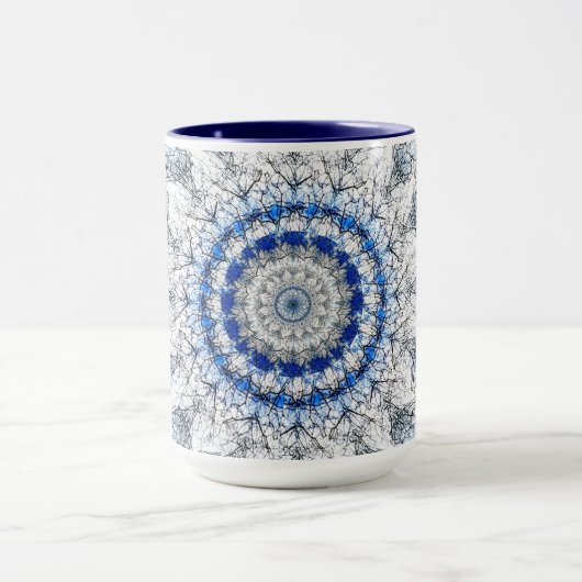 Wintertraum Abstrakte Tasse (Zentrum)