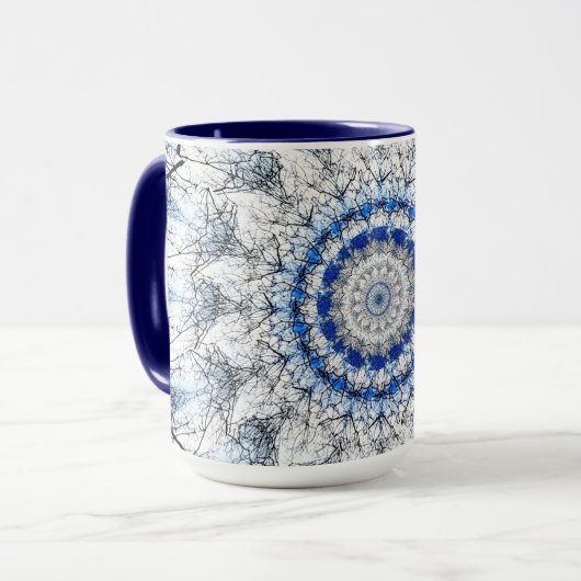 Wintertraum Abstrakte Tasse (Vorderseite Links)