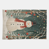 Wintertraum des Snowmanns Geschirrtuch (Horizontal)
