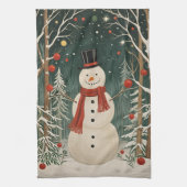 Wintertraum des Snowmanns Geschirrtuch (Vertikal)