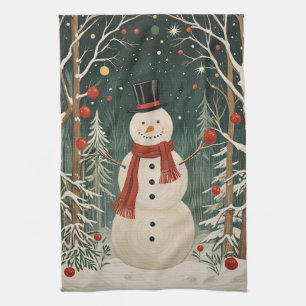 Wintertraum des Snowmanns Geschirrtuch