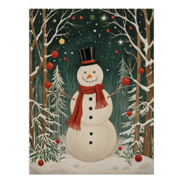 Wintertraum des Snowmanns Poster