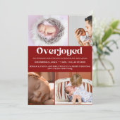 Winterüberfreuliche Weihnachtsgeburt des Fotos Ankündigung (Stehend Vorderseite)