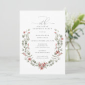 Winterüberraschung Party Grüne 90. Geburtstag Einladung (Stehend Vorderseite)