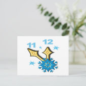 Winteruhr Postkarte (Stehend Vorderseite)