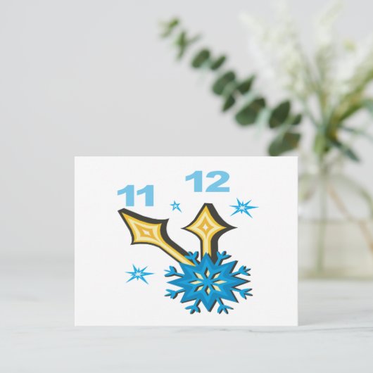 Winteruhr Postkarte (Stehend Vorderseite)