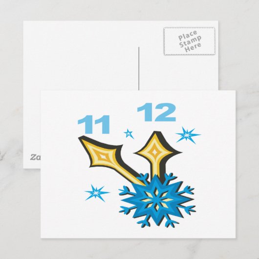 Winteruhr Postkarte (Vorne/Hinten)