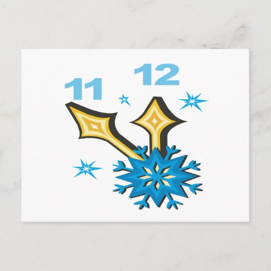 Winteruhr Postkarte (Vorderseite)