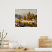 Winteruntergang poster (Küche)