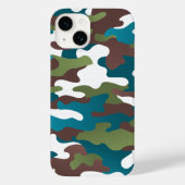 Winterurbane Camouflage Weißbraun Türkis Case-Mate iPhone Hülle (Rückseite)
