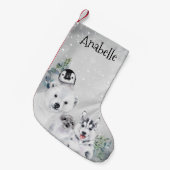 Winterurlaub Arktis Weihnachtspenguin Kleiner Weihnachtsstrumpf (Vorderansicht (hängend))