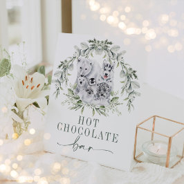 Winterurlaub Artische Tiere Hot Chocolate Bar Sockelschild