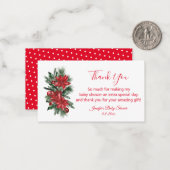 Winterurlaub Blumendusche danke Mitteilungskarte (Vorderseite/Rückseite Beispiel)