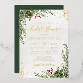 Winterurlaub Botanisches Brautparty Folieneinladung