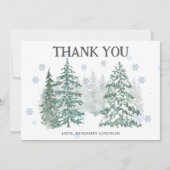 Winterurlaub Dankeskarte (Vorderseite)