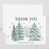 Winterurlaub Dankeskarte (Vorne/Hinten)