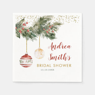 Winterurlaub Deck the Halls Brautparty Papier Serviette