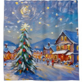 Winterurlaub Duschvorhang (Vorderseite)