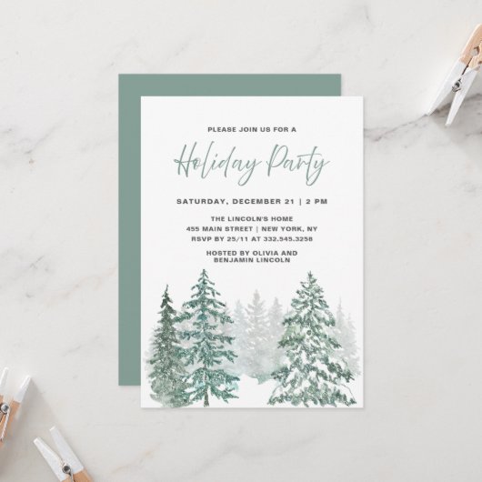 Winterurlaub Einladung (Vorderseite/Rückseite Beispiel)